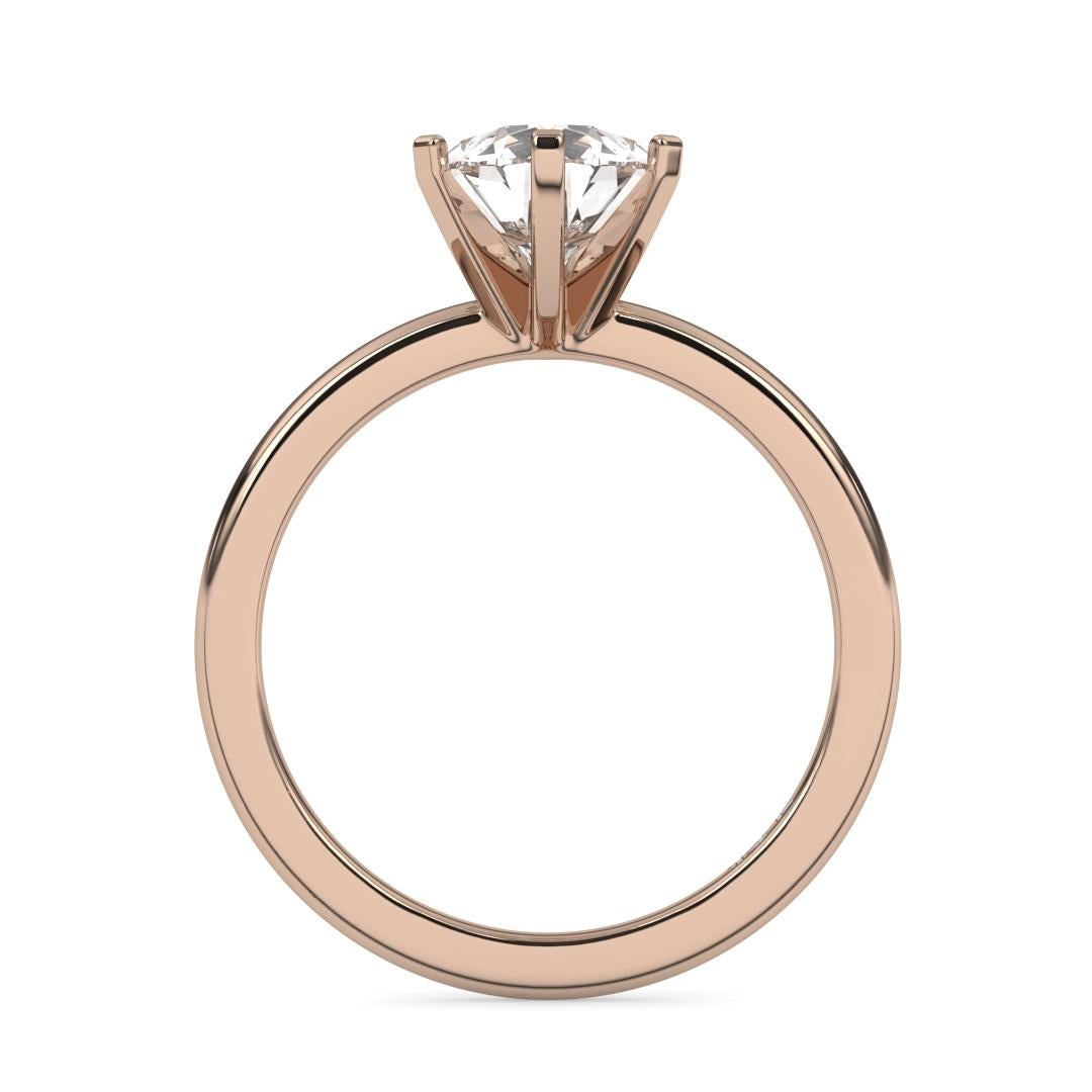 0.50CT Pear Cut Solitaire GH Color I1 Clarity Natural Diamond Wedding Ring In New Condition For Sale In Los Angeles, CA