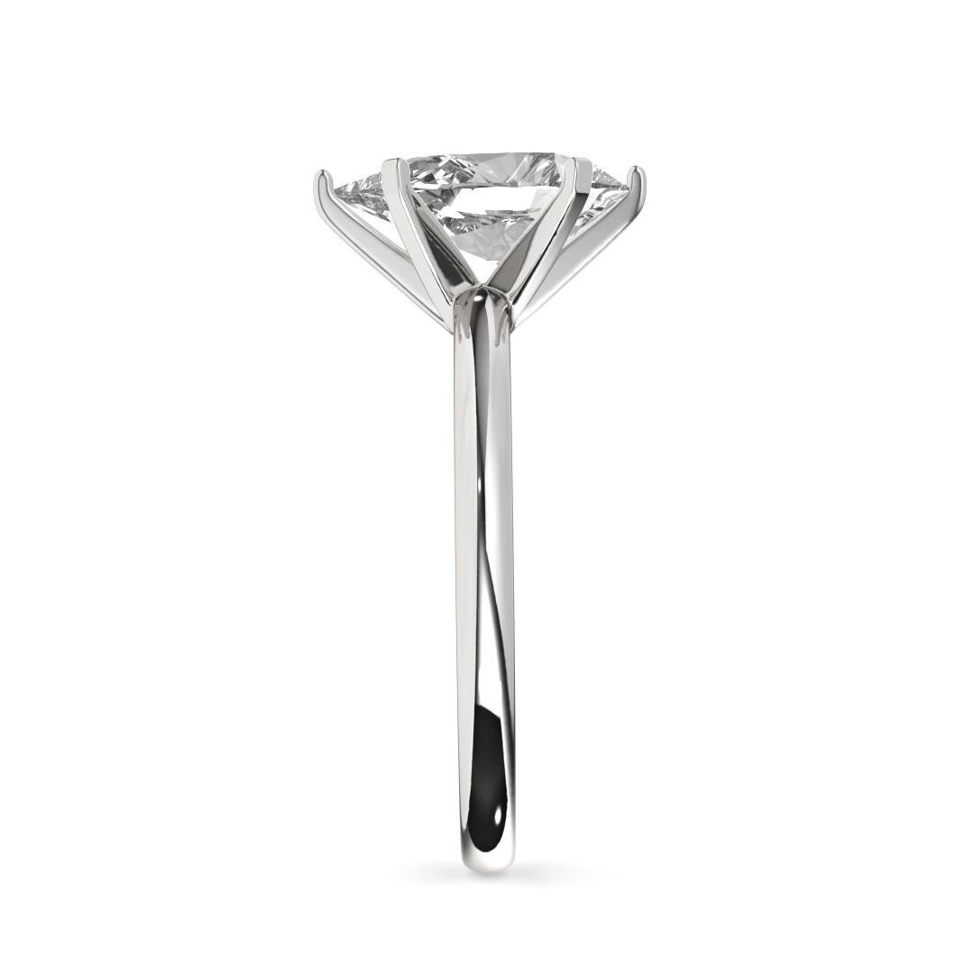 0.50CT Pear Cut Solitaire GH Color SI Clarity Natural Diamond Wedding Ring For Sale 3