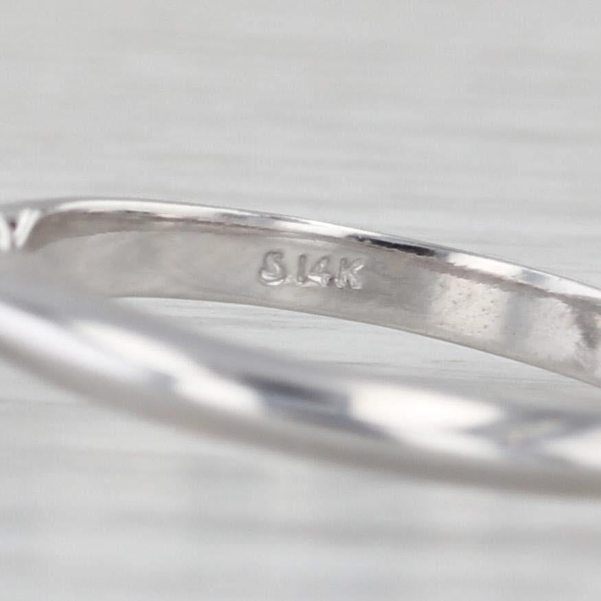 0.50ct Pear Diamond Solitaire Engagement Ring 14k White Gold Size 6 GIA For Sale 2