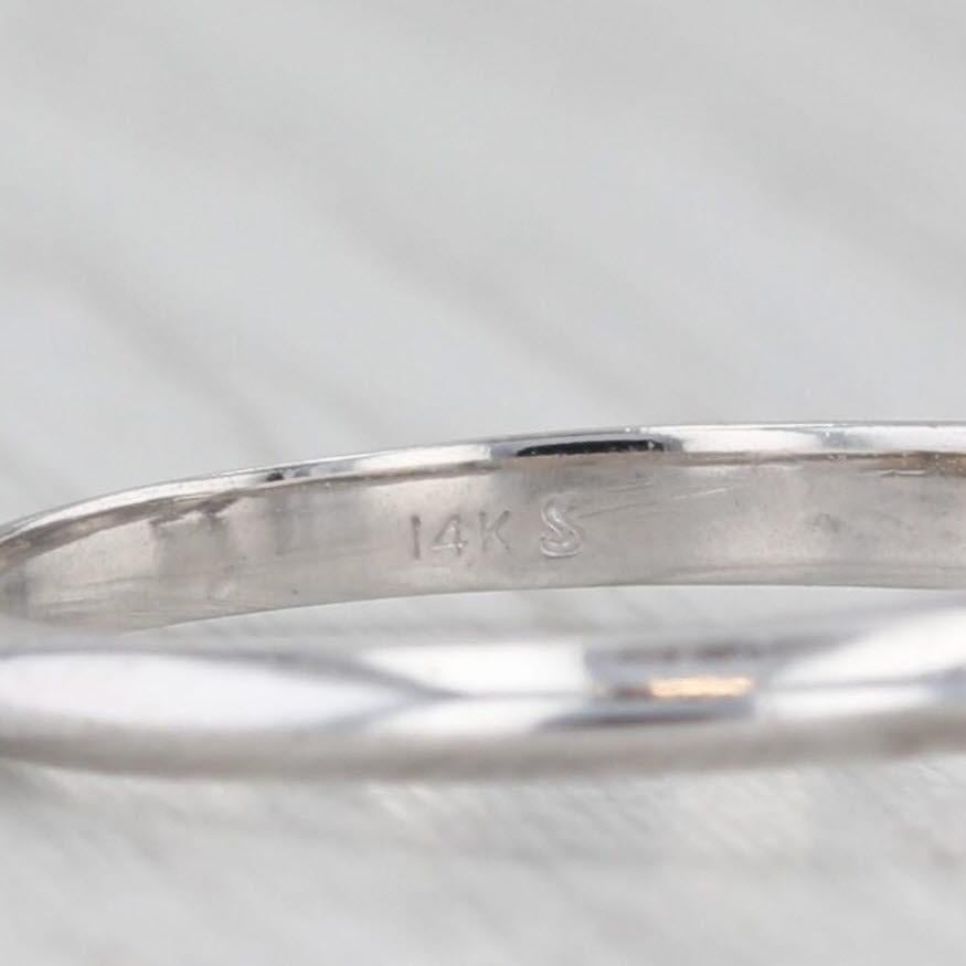 0.50ct Princesa Diamante Solitario Anillo de Compromiso Oro Blanco 14k Talla 6.5 en venta 2