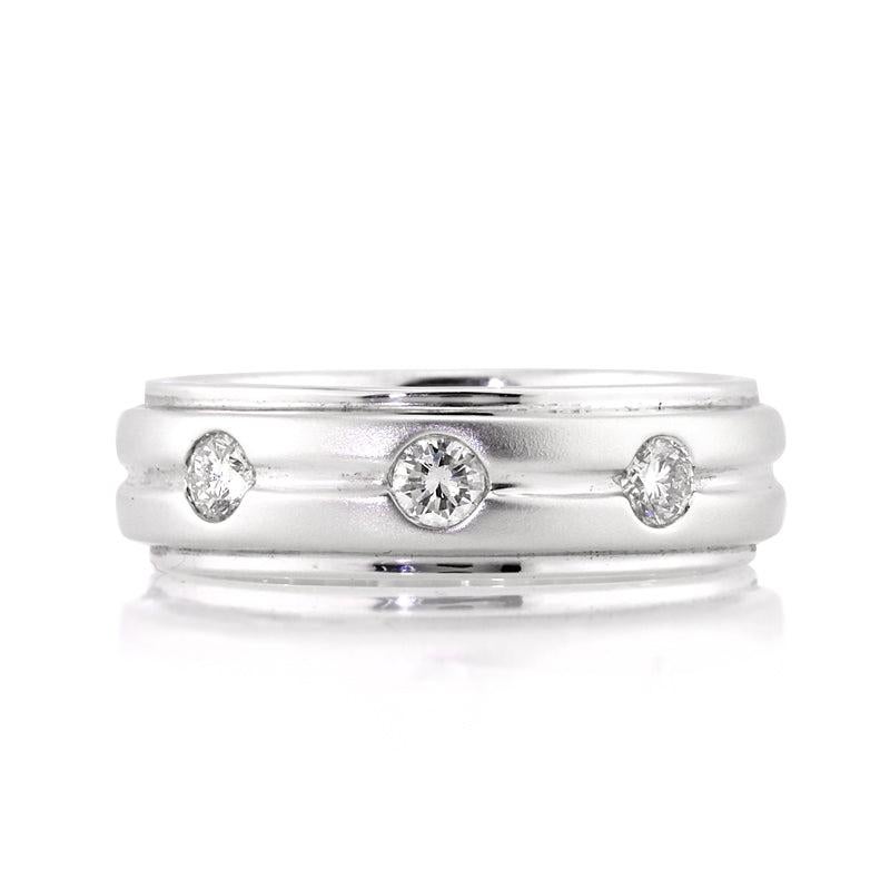 0.50ct Round Brilliant Cut Diamond Men
s Wedding Band