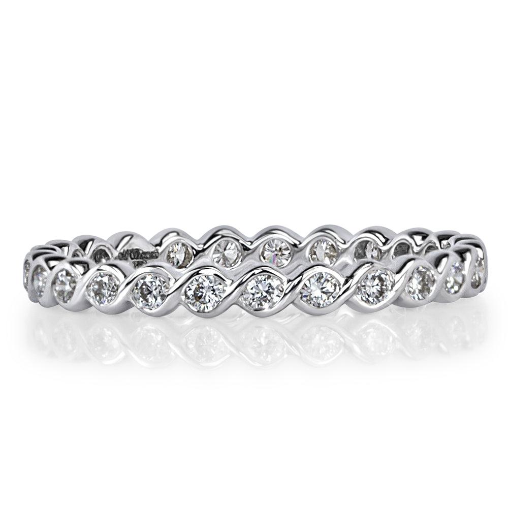 0.50ct Round Brilliant Cut Diamond Twisted Eternity Band in Platinum