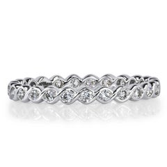 0.50ct Round Brilliant Cut Diamond Twisted Eternity Band in Platinum