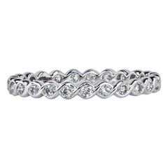 0.50ct Round Brilliant Cut Diamond Twisted Eternity Band in Platinum