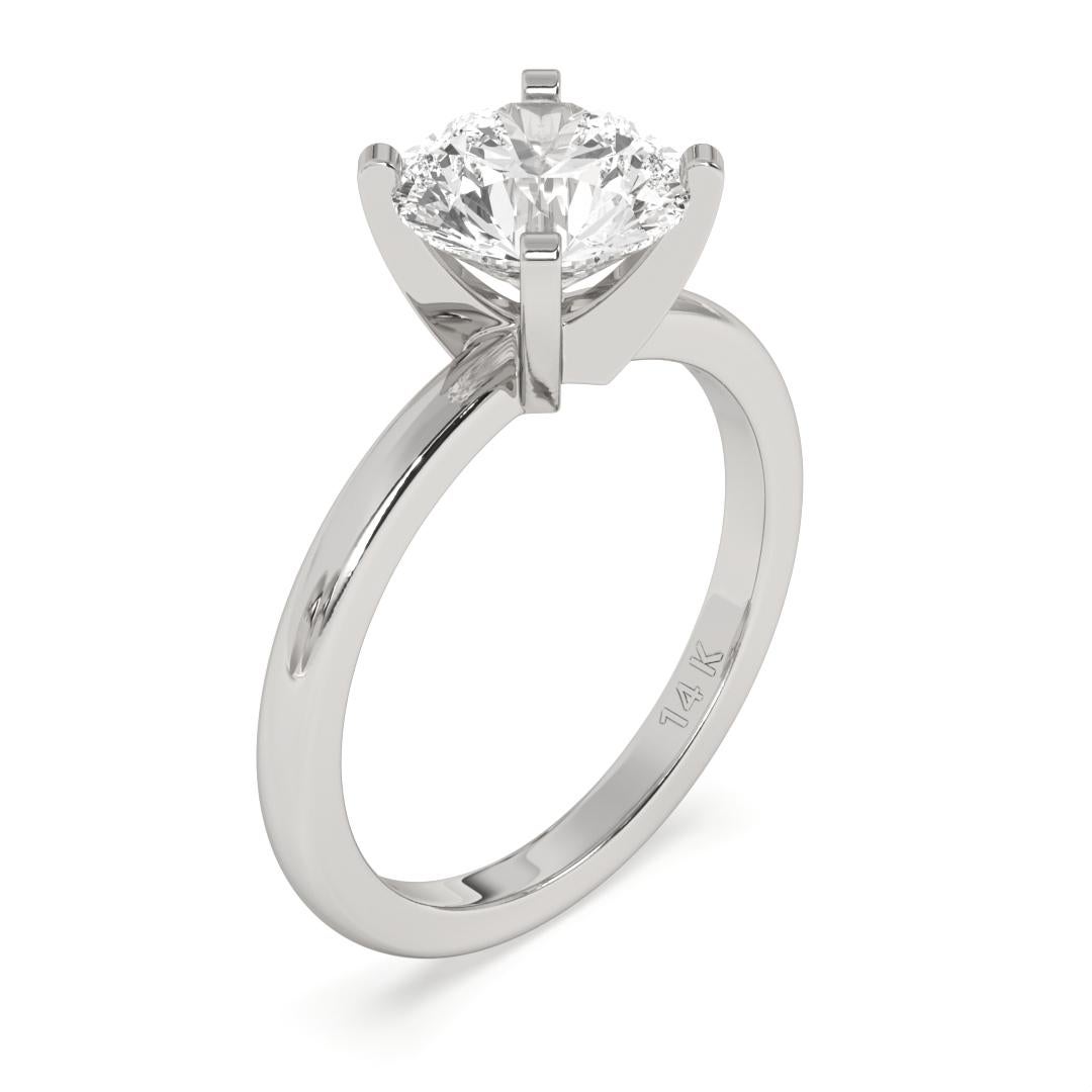 0.50CT Round Cut Solitaire GH-I1 Clarity Natural Diamond Wedding Ring For Sale 9