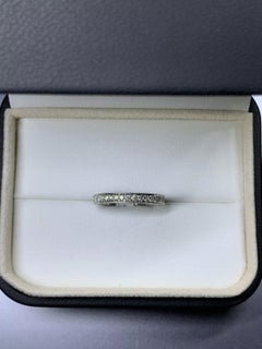 0,50 Karat runder Diamant Pave Ewigkeit Verlobungsring aus Platin