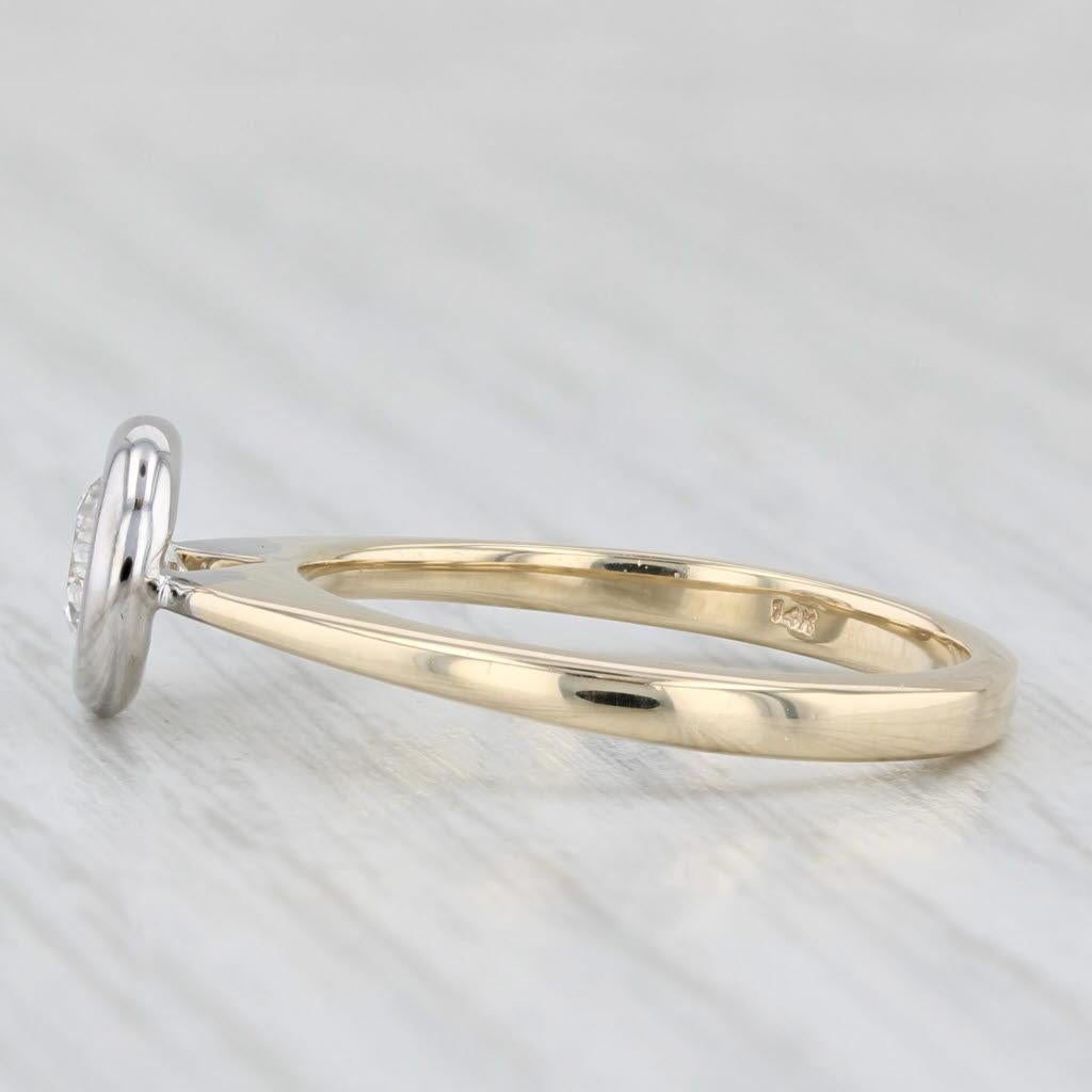 Femenino o masculino 0.50ct Anillo de Diamante Solitario Redondo 14k Oro Amarillo Blanco Talla 6.75