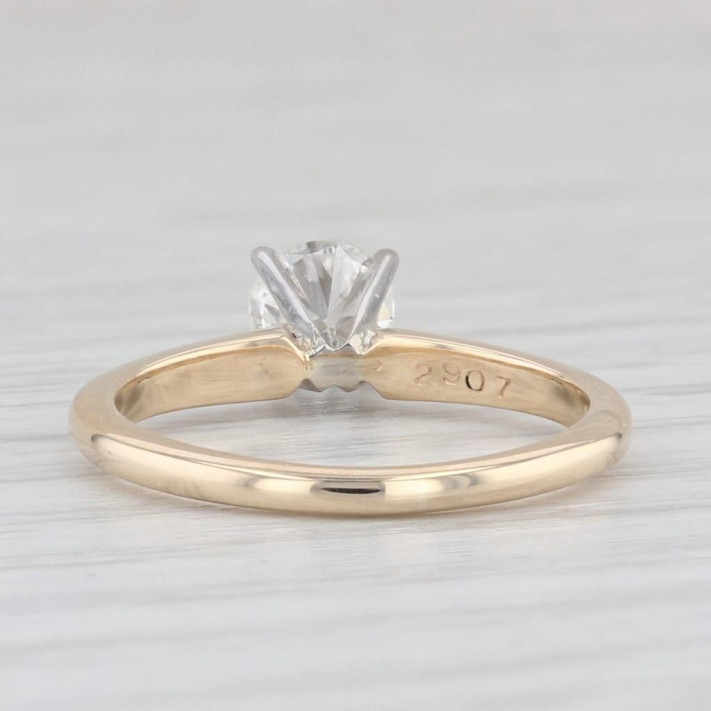 Round Cut 0.50ct VS2 Round Diamond Solitaire Engagement Ring 14k Yellow White Gold Size 5