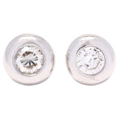 Pendientes de oro y diamantes de 0,50 ctw, oro blanco de 14k, pendientes delicados