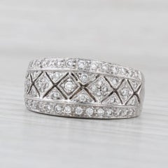 0.50ctw Diamond Argyl Pattern Ring 14k White Gold Size 6.25