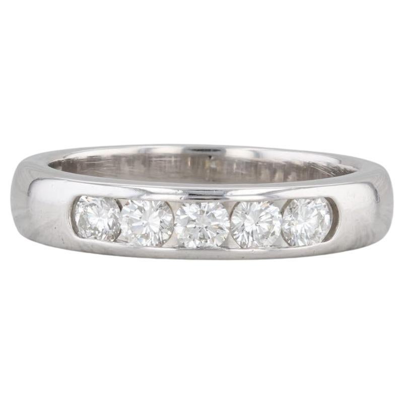 14K Solid Gold Half Eternity Diamond Ring For Women - Size 6, Stackable, 0.06ct G/SI2