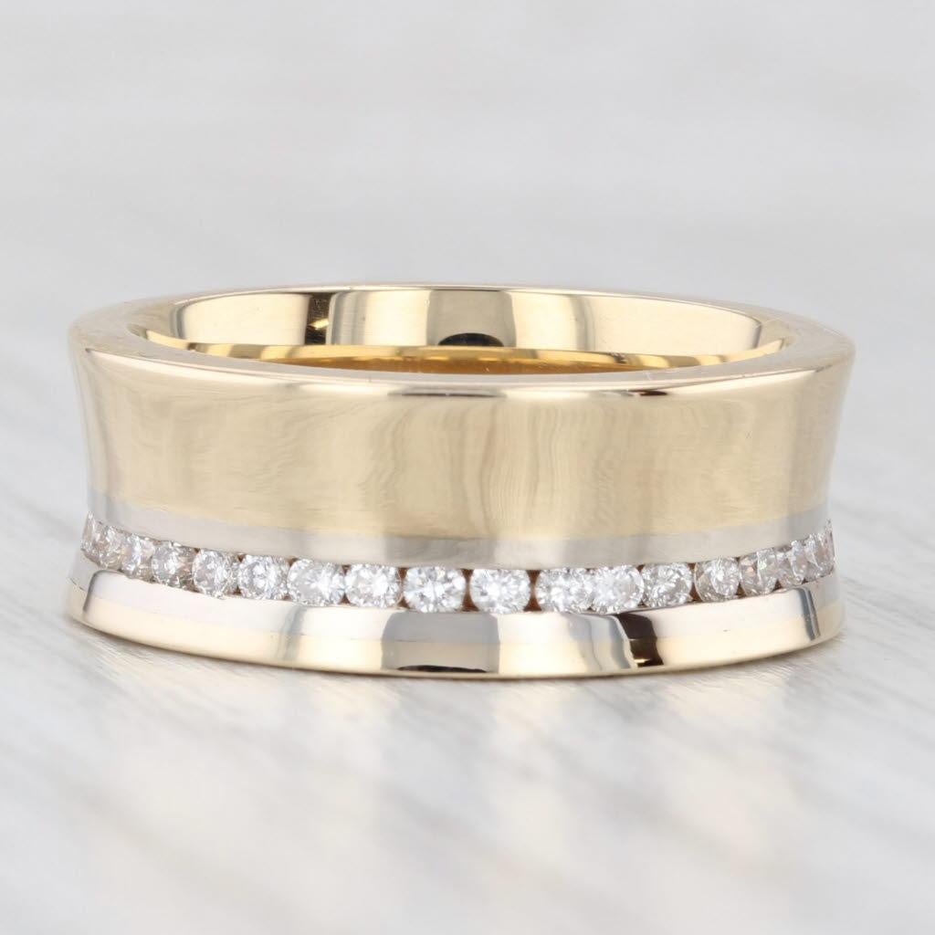 Informationen zu Edelsteinen:
- Natürliche Diamanten -
Karat gesamt - 0,50ctw
Schliff - Rundbrillant
Farbe - F - G
Reinheit - SI1 - I1

Metall: 14k Gelbgold
Gewicht: 9,9 Gramm 
Briefmarken: 14k
Höhe über dem Finger: 2.3 mm
Breite des
