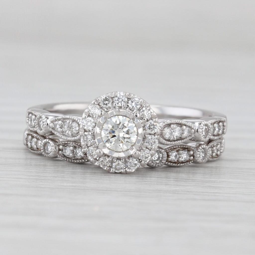 Anello di fidanzamento con diamante di 0,50 ct. In condizioni buone in vendita a McLeansville, NC