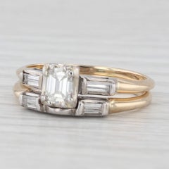 0,50 Karat Diamant Verlobungsring Ehering Verlobungsring Guard Braut Set 14k Gold Größe 6