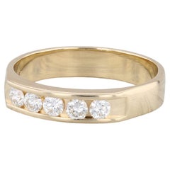 0.50ctw Diamond Men's Wedding Band 14k Yellow Gold Size 11 Ring