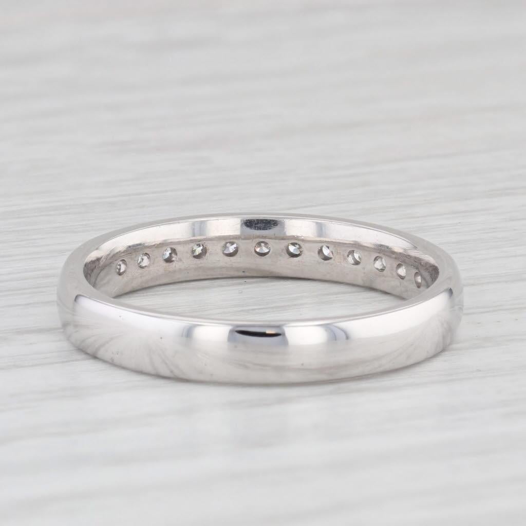 Gemstone Information:
- Natural Diamonds -
Total Carats - 0.50ctw
Cut - Round Brilliant
Color - G - H
Clarity - SI1 - I1

Metal: 14k White Gold
Weight: 4.8 Grams 
Stamps: 14k
Face Height: 4 mm 
Rise Above Finger: 2 mm
Band / Shank Width: 3.8