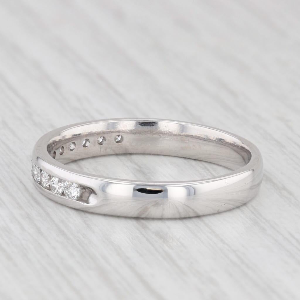 Round Cut 0.50ctw Diamond Men's Wedding Ring 14k White Gold Size 11.25 Band
