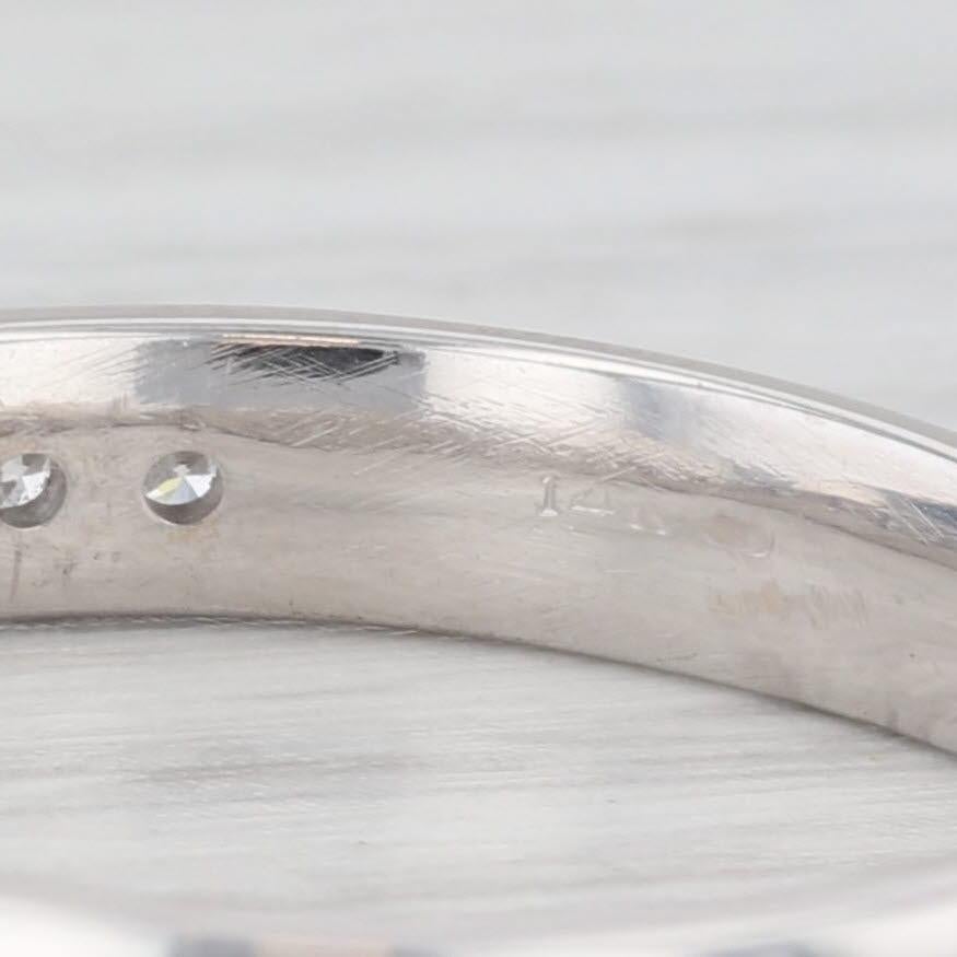 Women's or Men's 0.50ctw Diamond Men's Wedding Ring 14k White Gold Size 11.25 Band