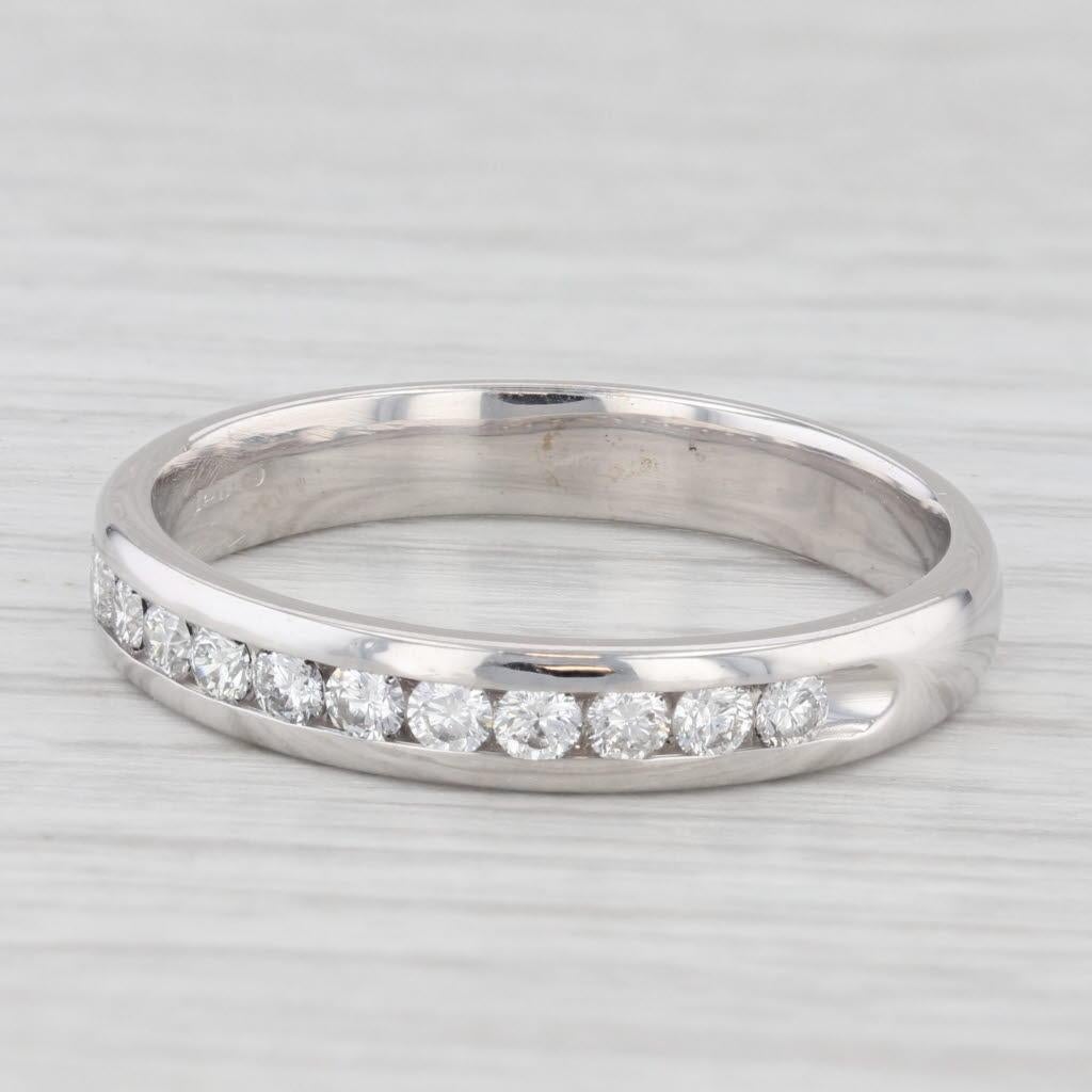 0.50ctw Diamond Men's Wedding Ring 14k White Gold Size 11.25 Band 1