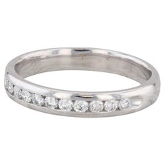 0.50ctw Diamond Men's Wedding Ring 14k White Gold Size 11.25 Band