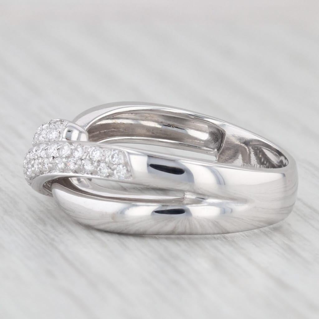 0.50ctw Diamond Overlay Ring 18k White Gold Size 7.25 In Good Condition For Sale In McLeansville, NC