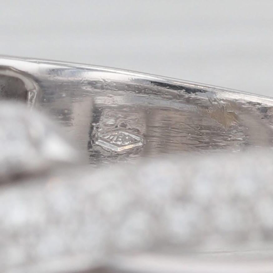 0.50ctw Diamond Overlay Ring 18k White Gold Size 7.25 For Sale 2