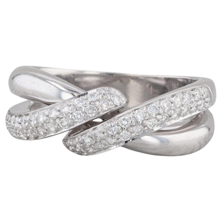 0.50ctw Diamond Overlay Ring 18k White Gold Size 7.25