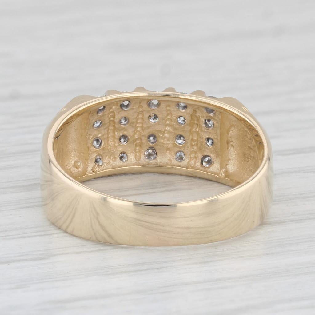 0.50ctw Diamond Ring 14k Yellow Gold Size 10 Men's In Good Condition For Sale In McLeansville, NC