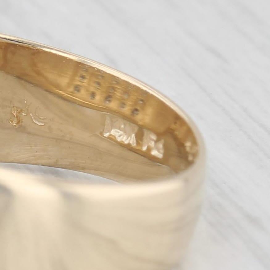 0,50 Karat Diamantring 14k Gelbgold Größe 10 Herren 2