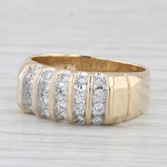 0.50ctw Diamond Ring 14k Yellow Gold Size 10 Men's