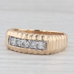 Used 0.50ctw Diamond Ring 14k Yellow Gold Size 9 Men's Wedding Band