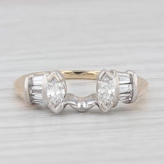 0.50ctw Diamond Ring Guard Enhancer Wedding Bridal 14k Gold Size 8.5