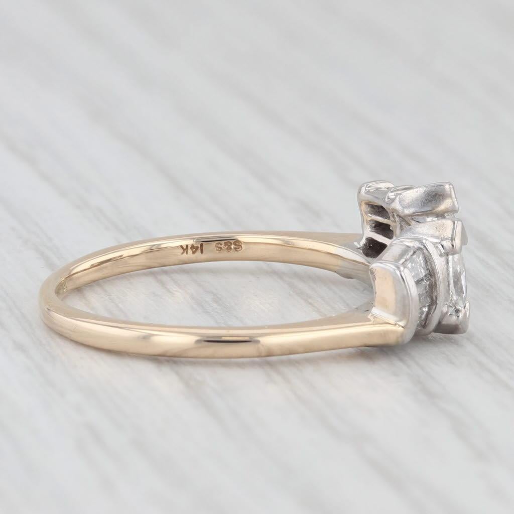 Marquise Cut 0.50ctw Diamond Ring Guard Enhancer Wedding Bridal 14k Gold Size 8.5