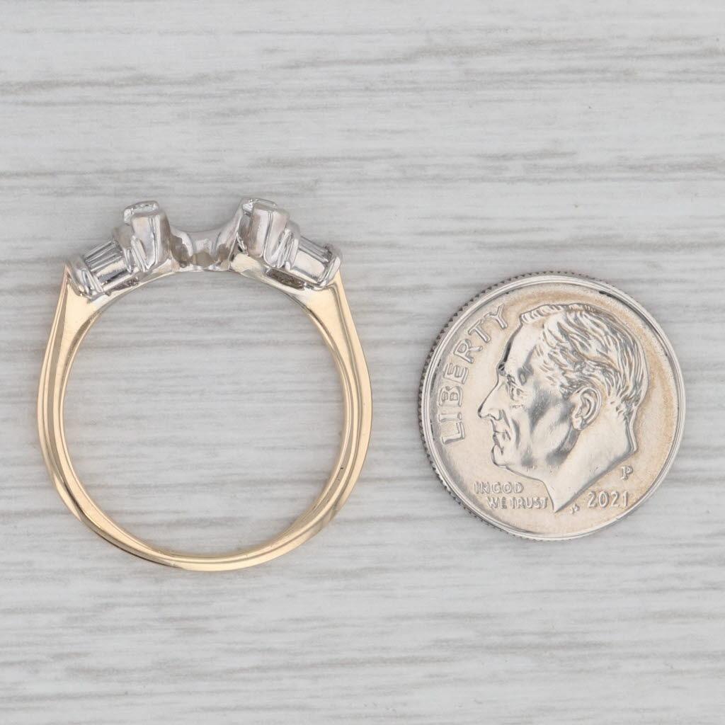0.50ctw Diamond Ring Guard Enhancer Wedding Bridal 14k Gold Size 8.5 2