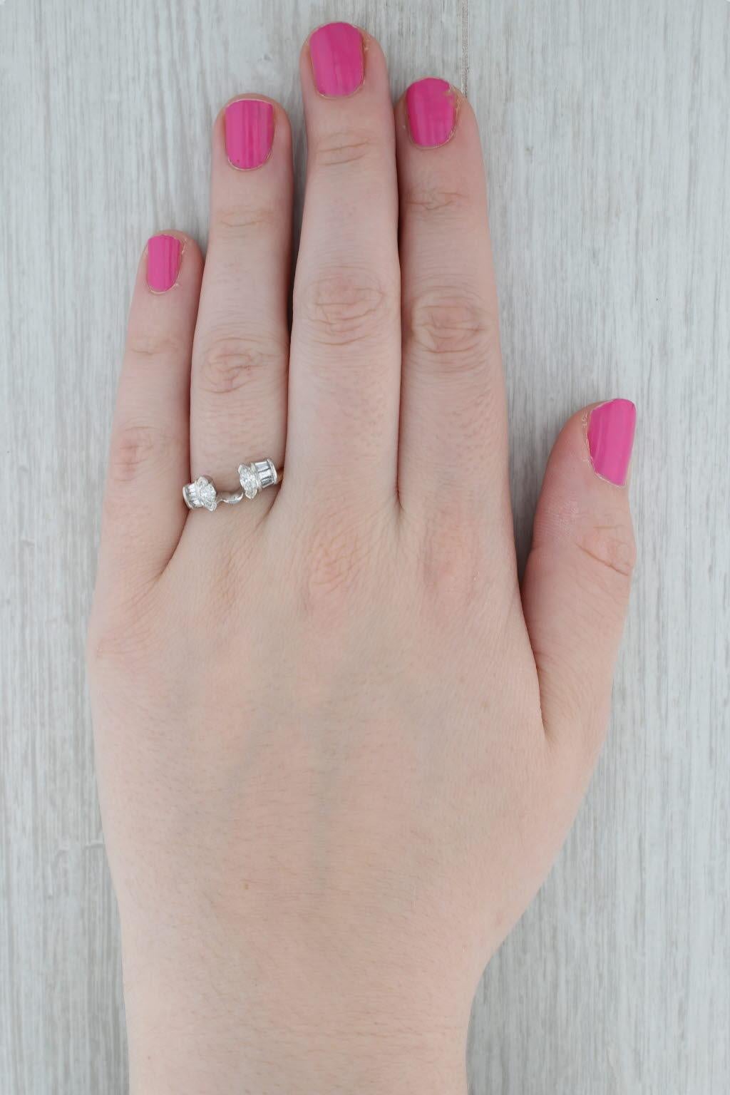 0.50ctw Diamond Ring Guard Enhancer Wedding Bridal 14k Gold Size 8.5 For Sale 3