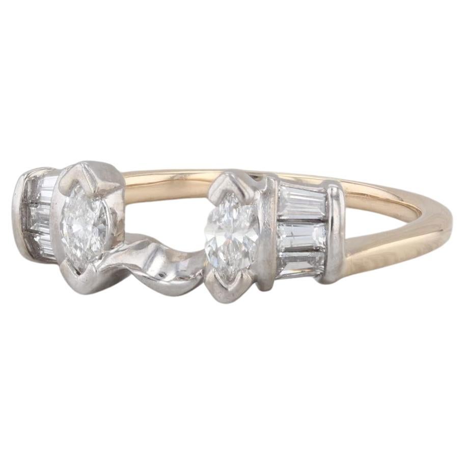 0.50ctw Diamond Ring Guard Enhancer Wedding Bridal 14k Gold Size 8.5 For Sale