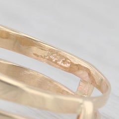 0.50ctw Diamond Ring Jacket Guard Wrap Bridal Wedding 14k Yellow Gold Size 7.75