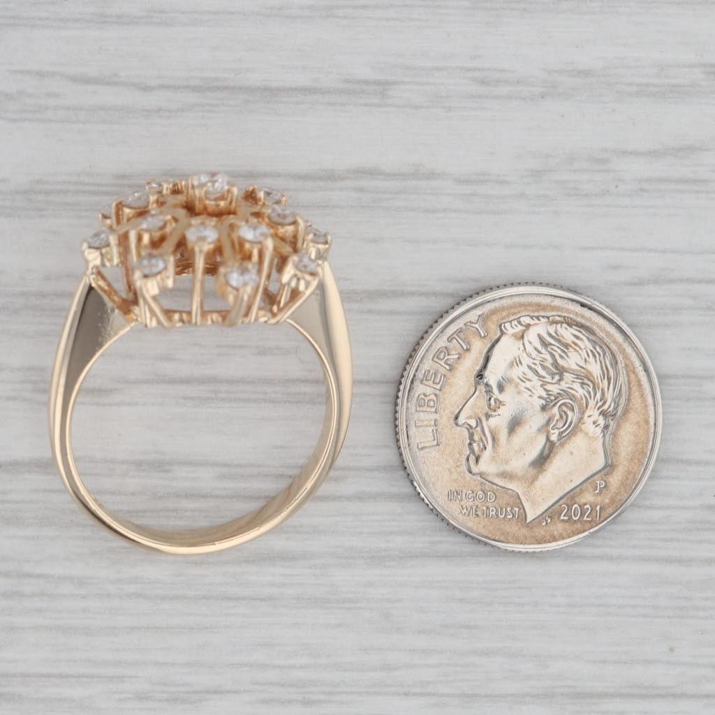 Informations sur les pierres précieuses :
- Diamants naturels-
Total des carats - 0.50ctw
Taille - Brilliante ronde
Couleur - G-H
Clarté - SI1-I1

Métal : Or jaune 14k
Poids : 4,7 grammes 
Timbres : 14k
Hauteur de la face : 16,3 mm 
Hauteur
