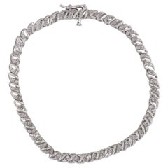 Bracciale tennis con diamanti 0,50ctw in oro bianco 10k 7" 4,1mm