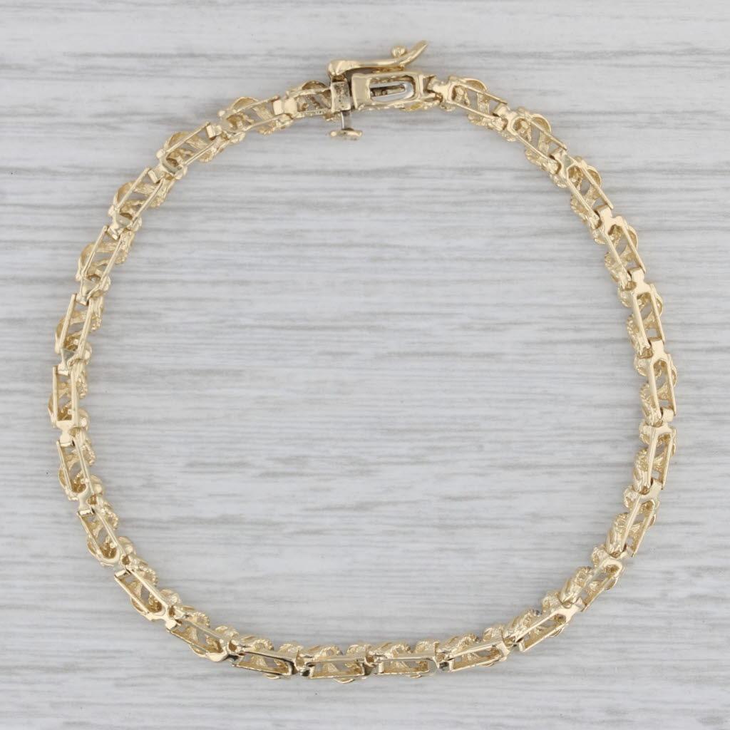 0.50ctw Diamond Tennis Bracelet 14k Yellow Gold 7.25