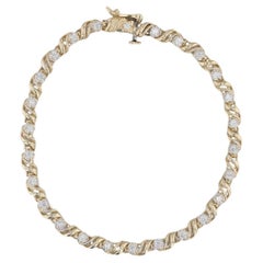 0.50ctw Diamond Tennis Bracelet 14k Yellow Gold 7.25" 4.3mm