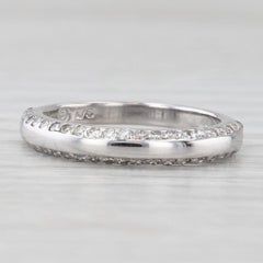 0.50ctw Alianza de Diamantes Oro Blanco 14k Tamaño 6.5 Anillo Apilable