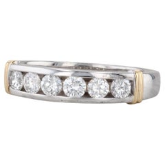 0.50ctw Diamond Wedding Band 14k White Yellow Gold Stackable Ring Size 6.25
