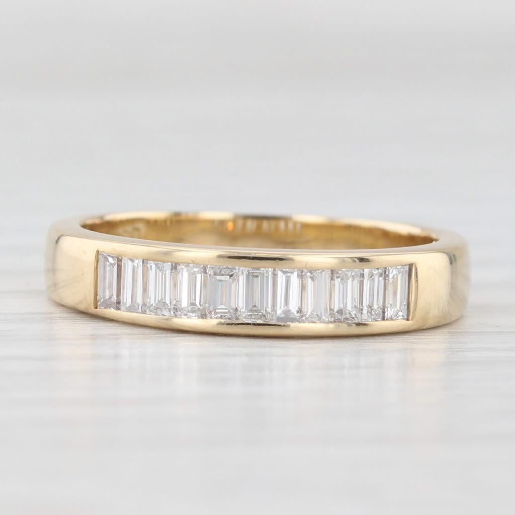 0.50ctw Diamond Wedding Band 18k Yellow Gold Size 6.25 Ring Bon état - En vente à McLeansville, NC