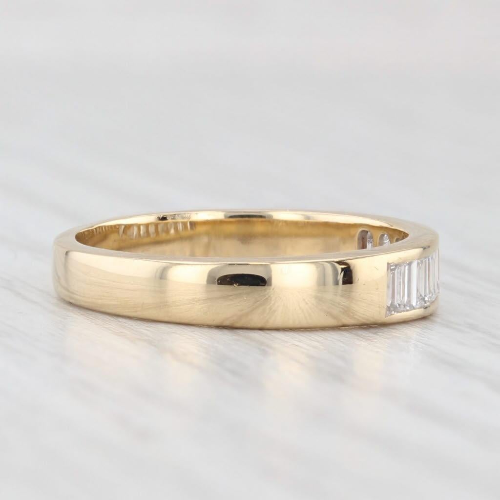 0.50ctw Diamond Wedding Band 18k Yellow Gold Size 6.25 Ring Unisexe en vente