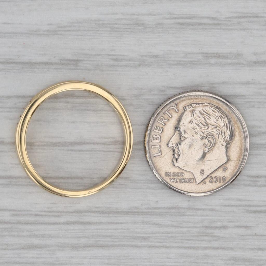 0.50ctw Diamond Wedding Band 18k Yellow Gold Size 6.25 Ring en vente 1