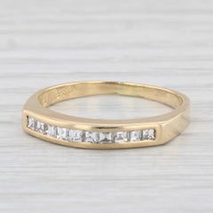 0.50ctw Diamond Wedding Band 18k Yellow Gold Size 7.5 Stackable Channel Set