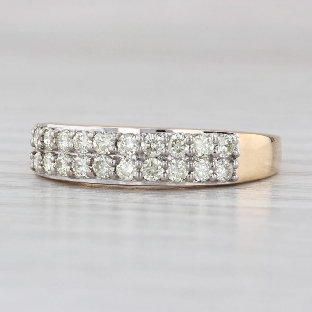 Fascia nuziale con diamante da 0,50 carati in oro giallo 18k Anello impilabile misura 6 COA Tomas RAE in vendita 1