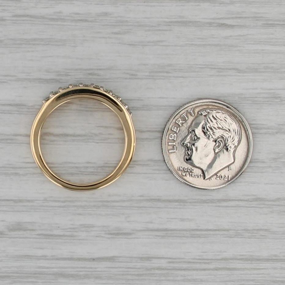 Fascia nuziale con diamante da 0,50 carati in oro giallo 18k Anello impilabile misura 6 COA Tomas RAE in vendita 2