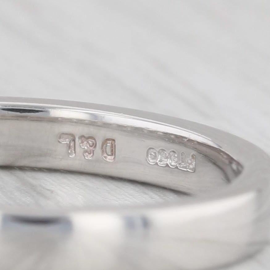 Round Cut 0.50ctw Diamond Wedding Band 950 Platinum Size 7.5 Stackable Anniversary